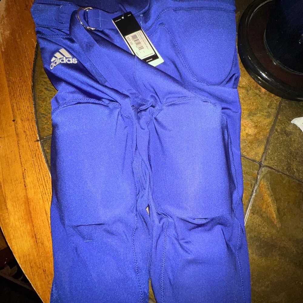 Adidas large padded football pants adult royal blue
